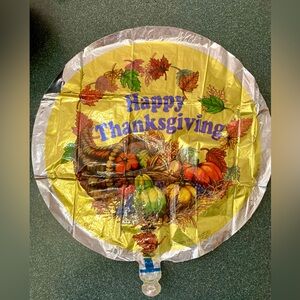 18” Round ‘Happy Thanksgiving’ Inflatable Mylar Balloon